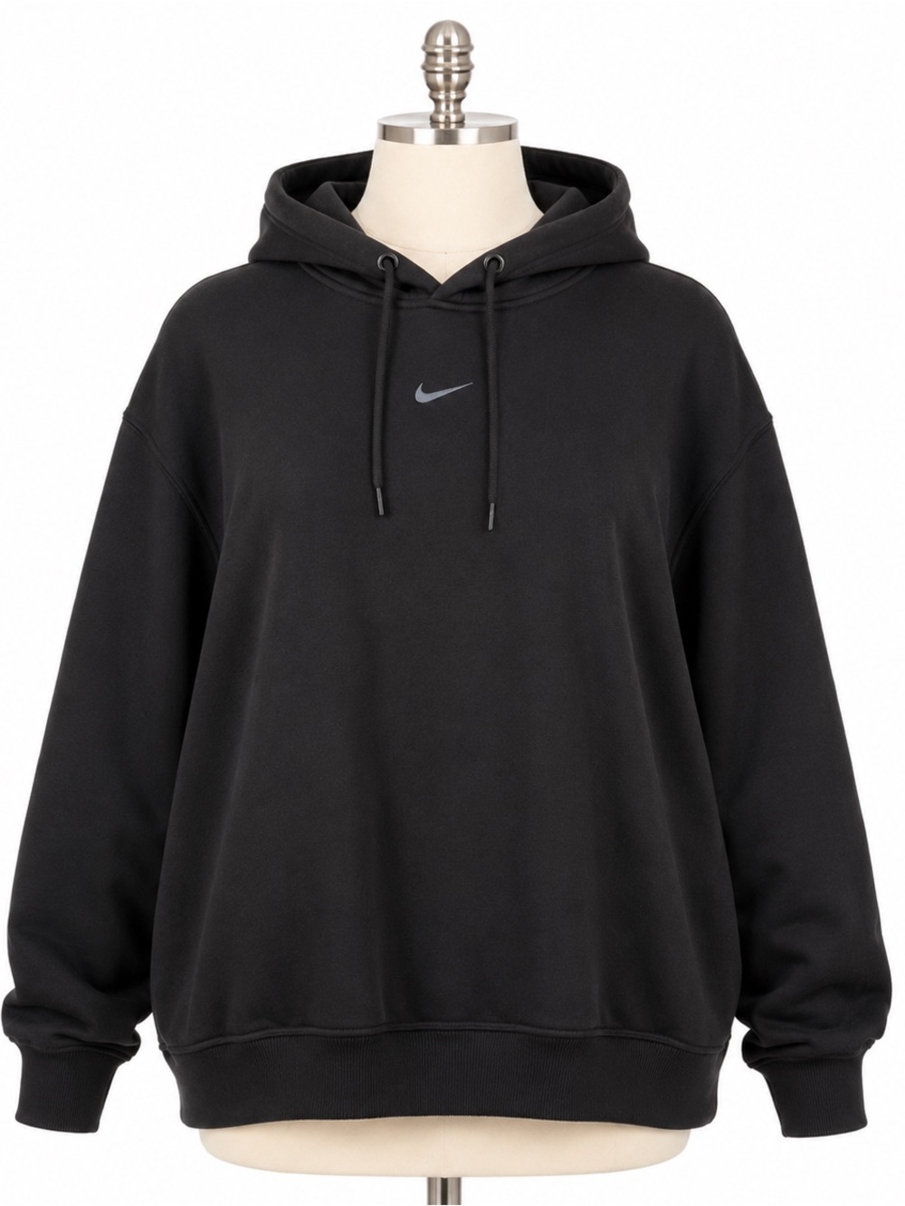Nike Black Hoodie with Small Gray Swoosh